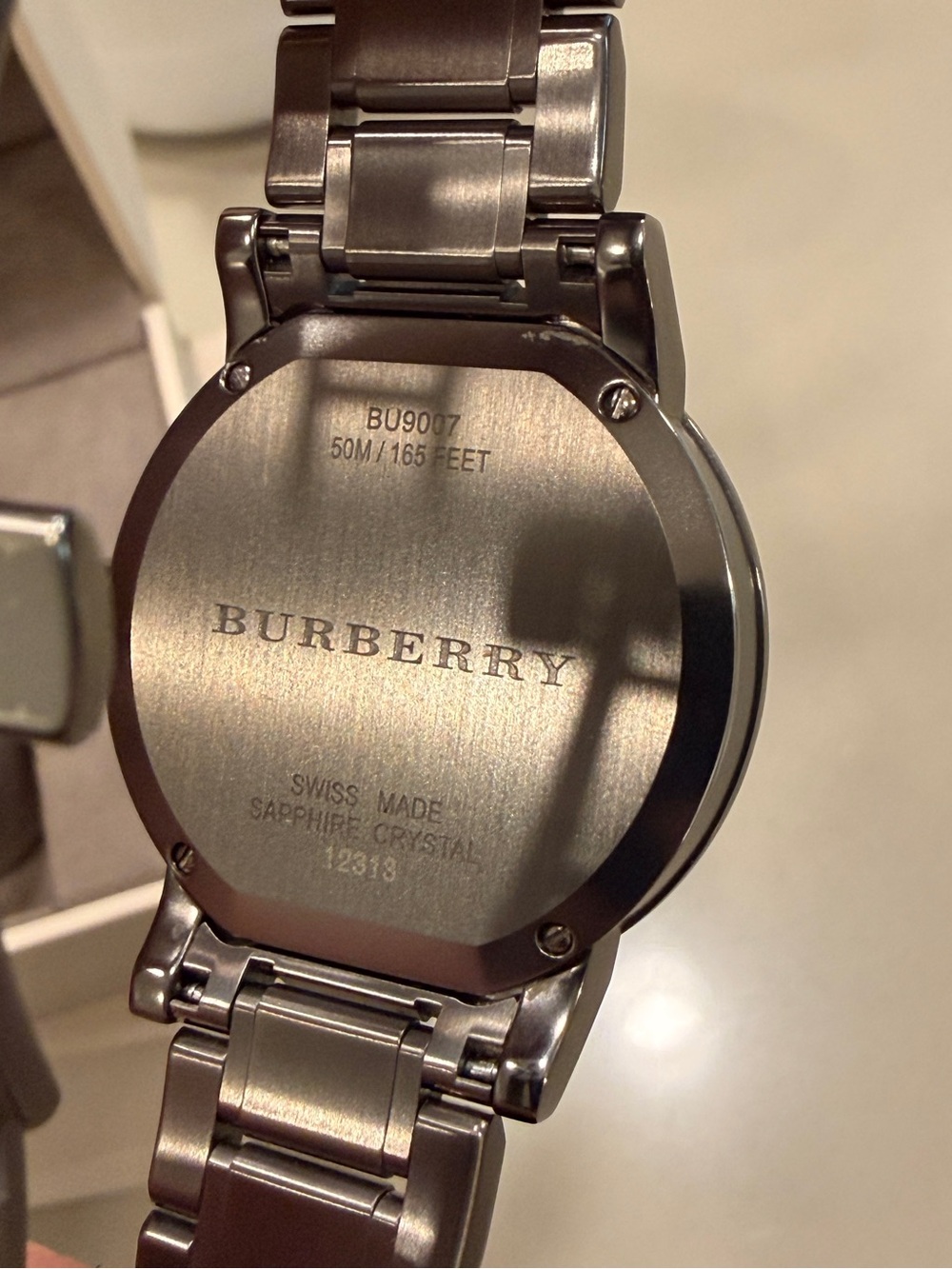 Burberry Watch in Dark Nickel with Check Pattern Dial BU9007 - Picture 3 of 4